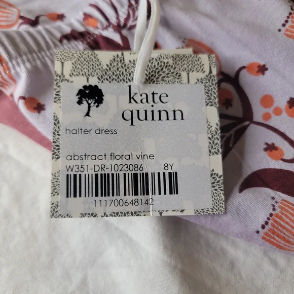 Kate Quinn Organics Halter Dress 8y NEW Floral Vine - Picture 3 of 9